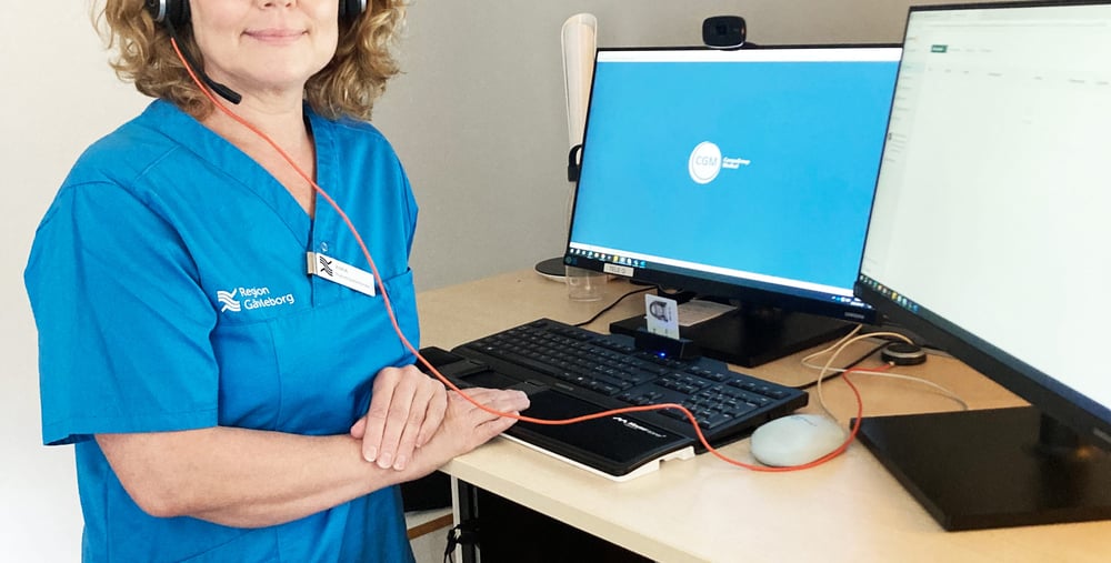 Anna Stenberg Bjuhr jobbar som psykiatrisjuksköterska i Ockelbo och många av hennes patienter tackar ja till digitala möten och ser det som ett bra alternativ. 