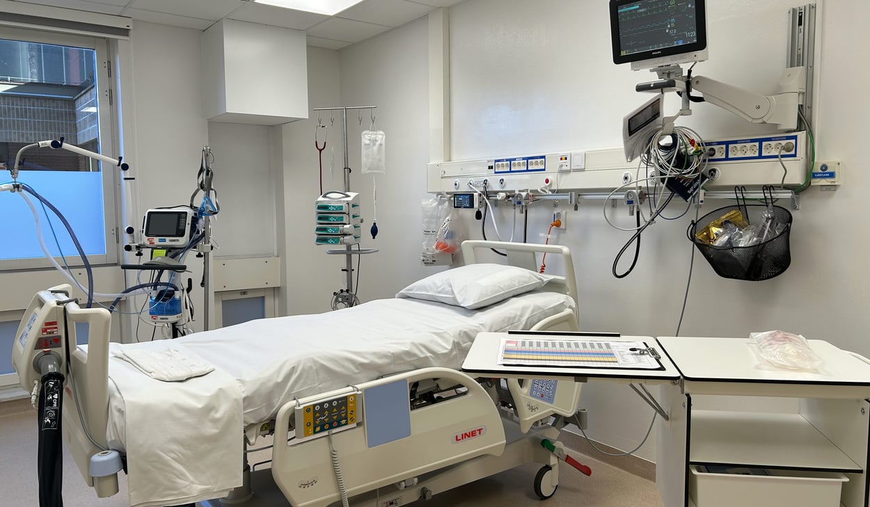 vårdplats på sjukhus